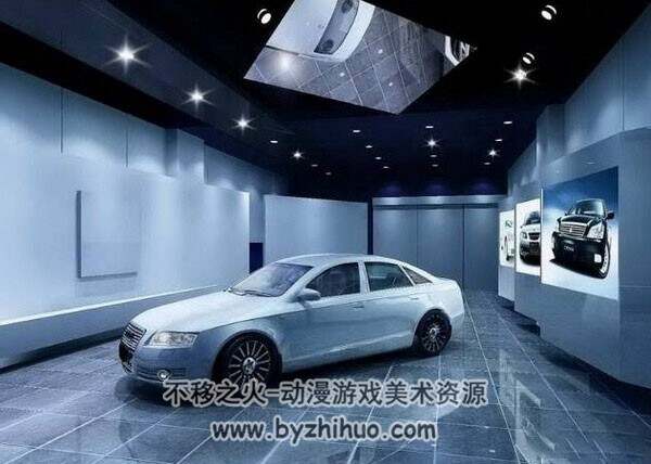 Car Showrooms 汽车展厅3dMAX模型下载