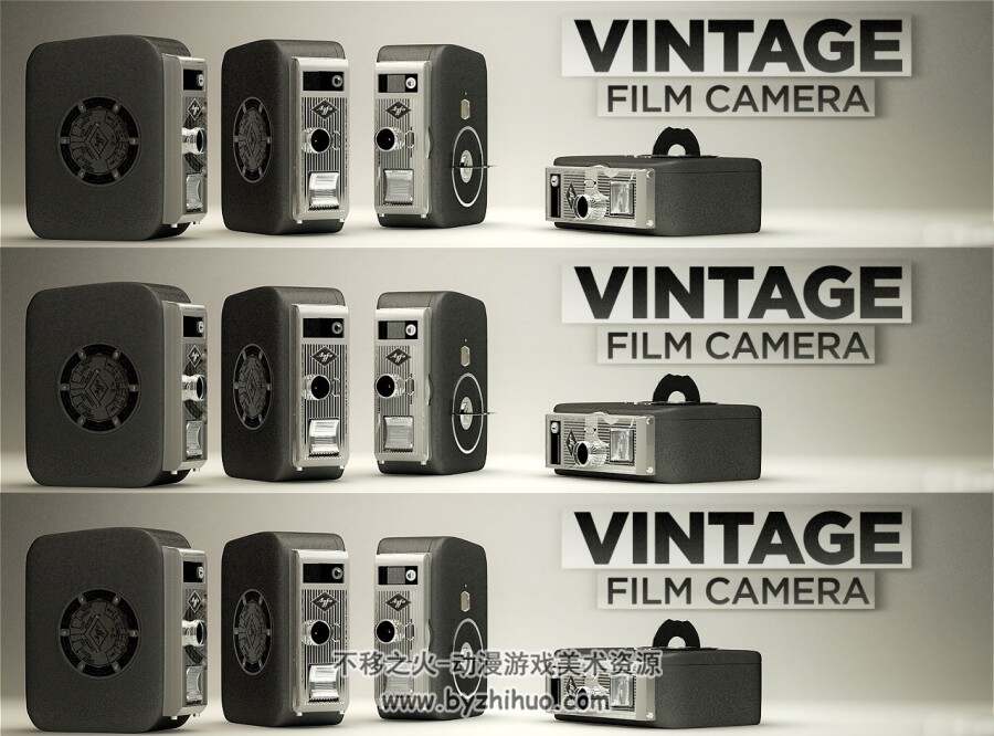 Vintage-Camera C4D复古相机3D模型下载