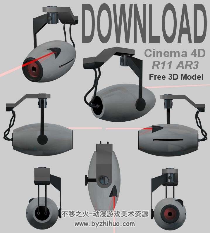 Portal Camera C4D监控设备3D模型下载