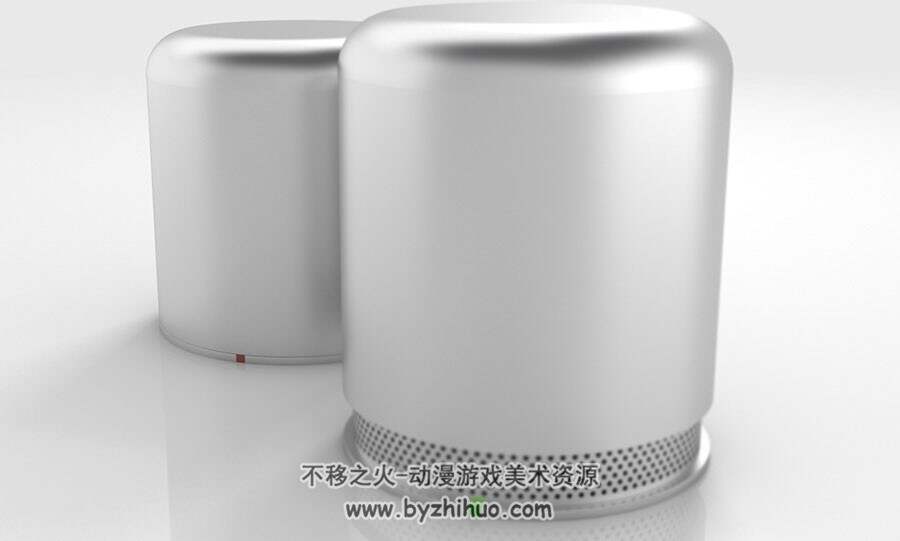 Apple Speakers C4D格式苹果时尚音箱3D模型下载