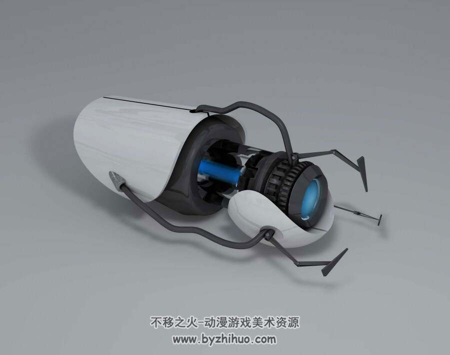 Portal Gun 3D手臂激光枪模型C4D格式下载