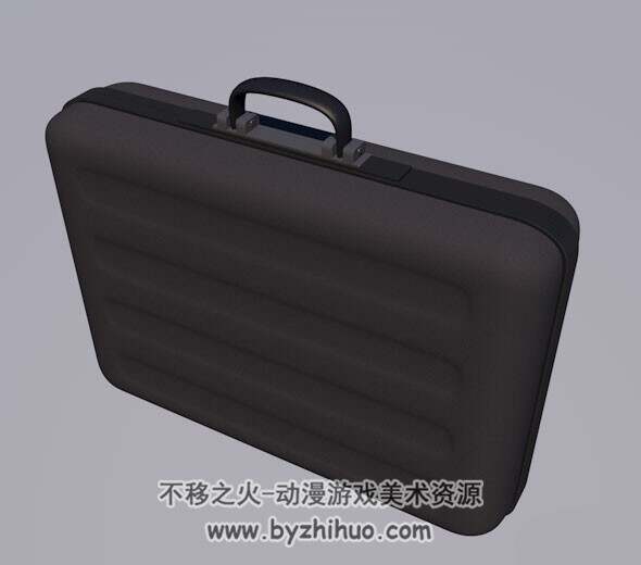 Leather suitcase c4d格式手提皮箱3D模型下载