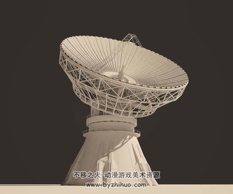 Modern satellite Dish C4D雷达卫星3D模型下载