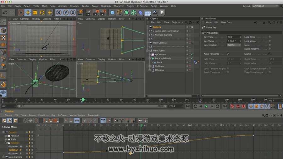 C4D X-Particles水下气泡特效视频教程 特效动画制作女教学