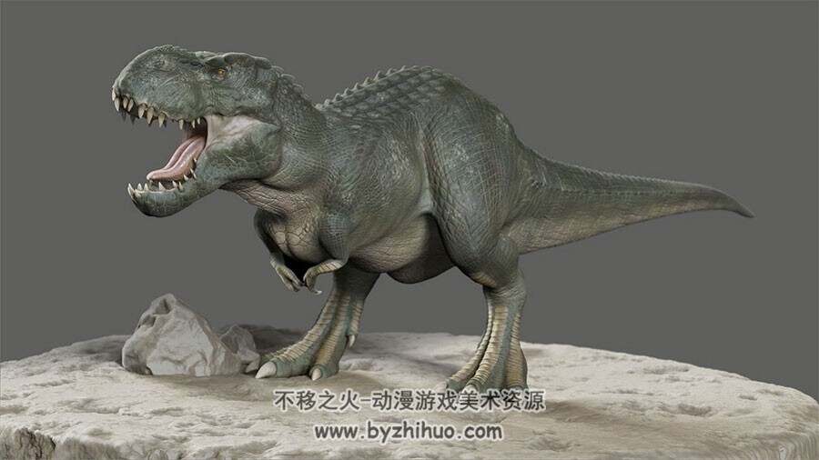 ZBRUSH恐龙雕刻教学视频 影视级逼真恐龙雕刻流程教程