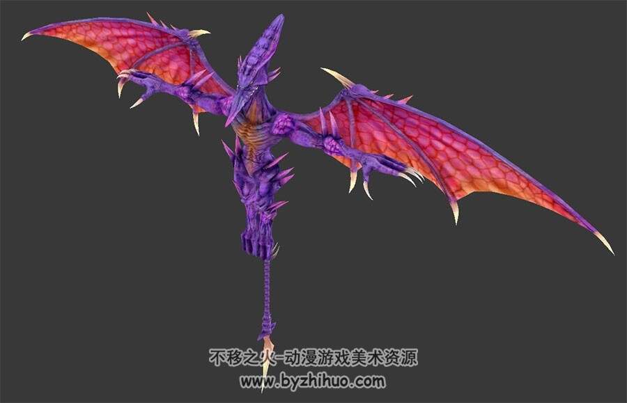 似蝙蝠的妖精怪物3D模型DAE格式下载