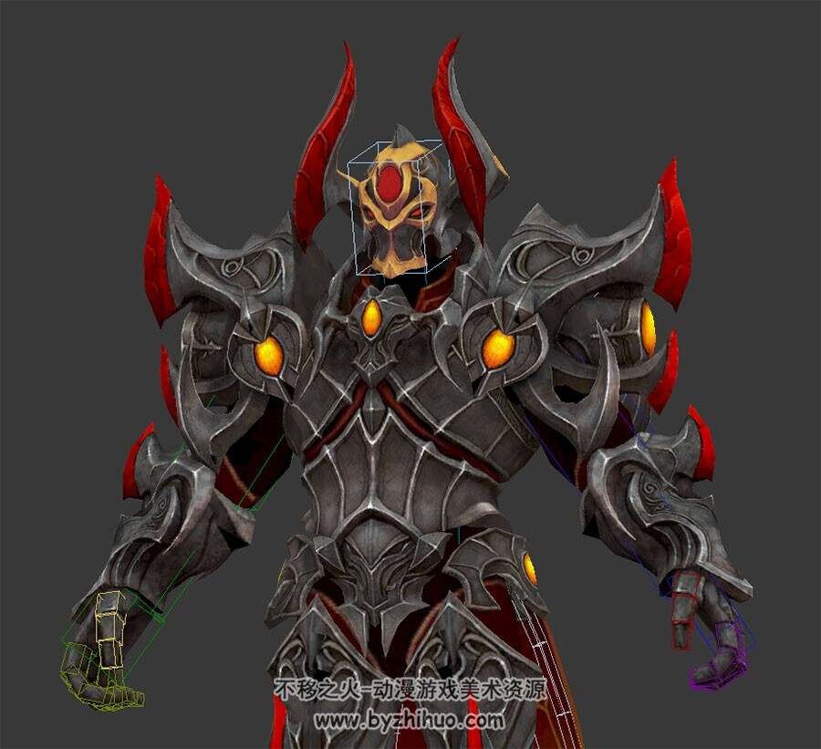 游戏角色生物魔王boss带绑定3DMax模型下载