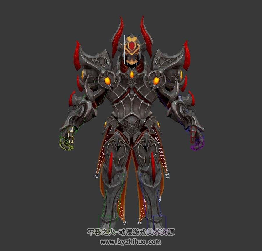 游戏角色生物魔王boss带绑定3DMax模型下载