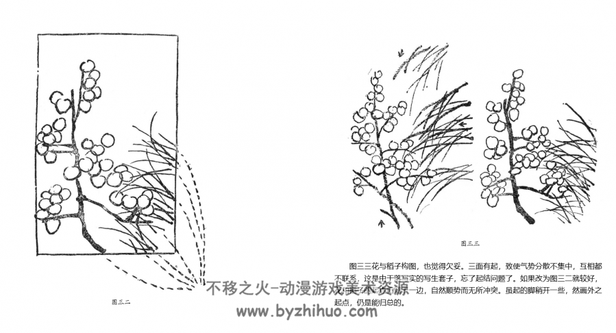 【大师教程】关于构图问题 - 潘天寿