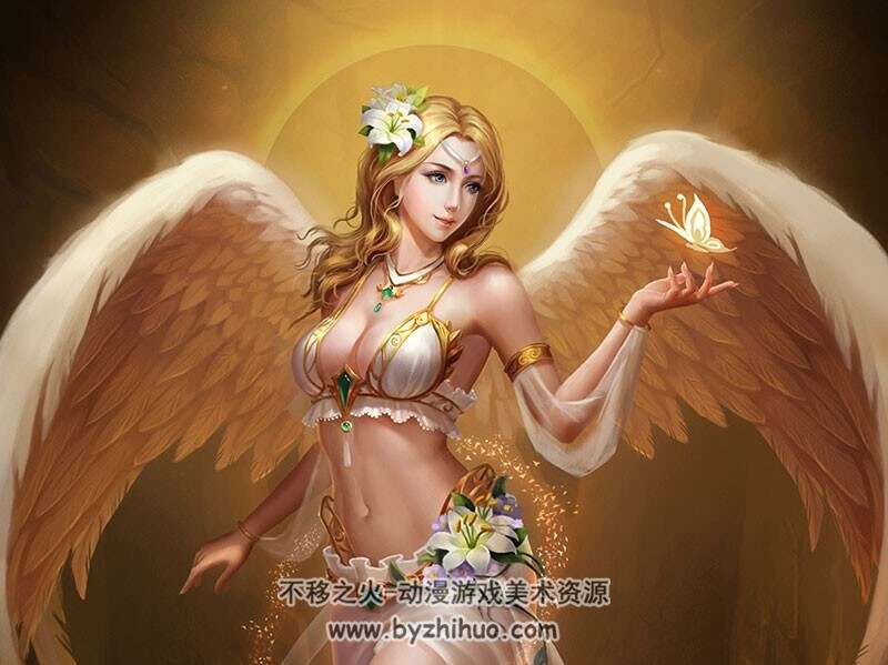 翅膀恶魔与天使人物原画设定概念美术绘画分享下载 108P