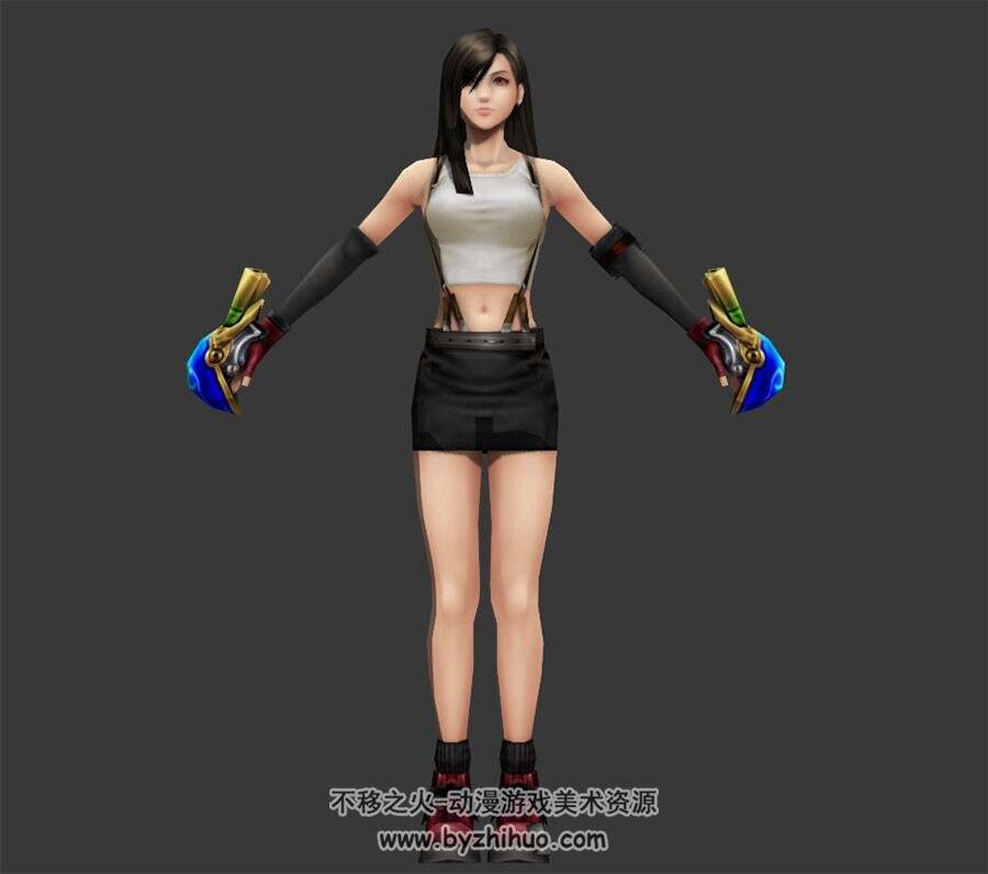 现代女孩拳手3D模型obj格式下载