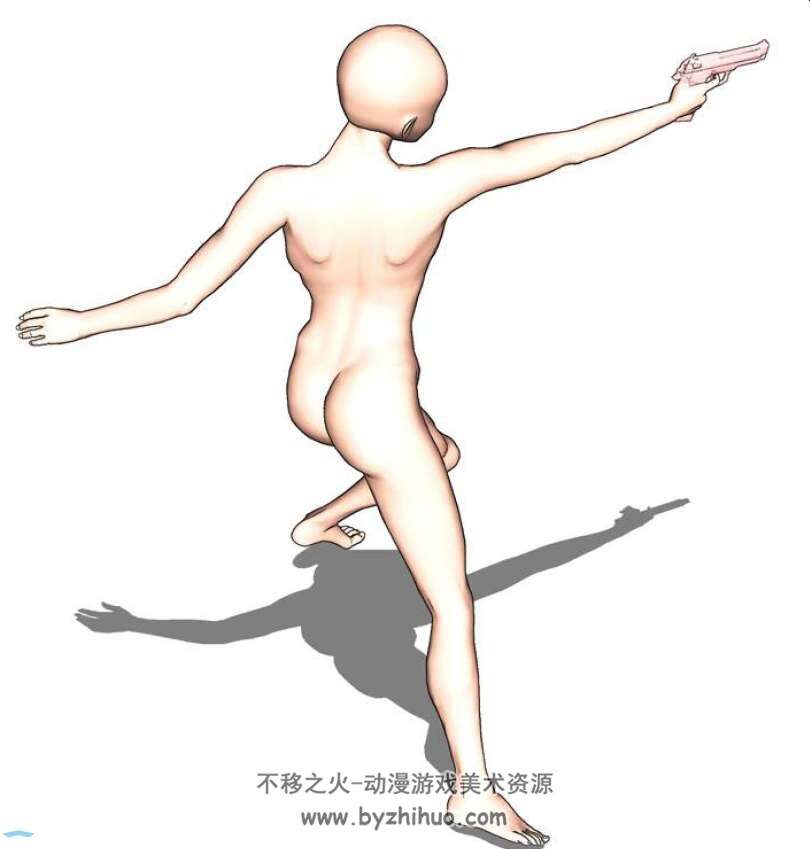 CG艺术家人体动作参考集 CG人物模型动态 CG人物模型男子击剑 pose resource