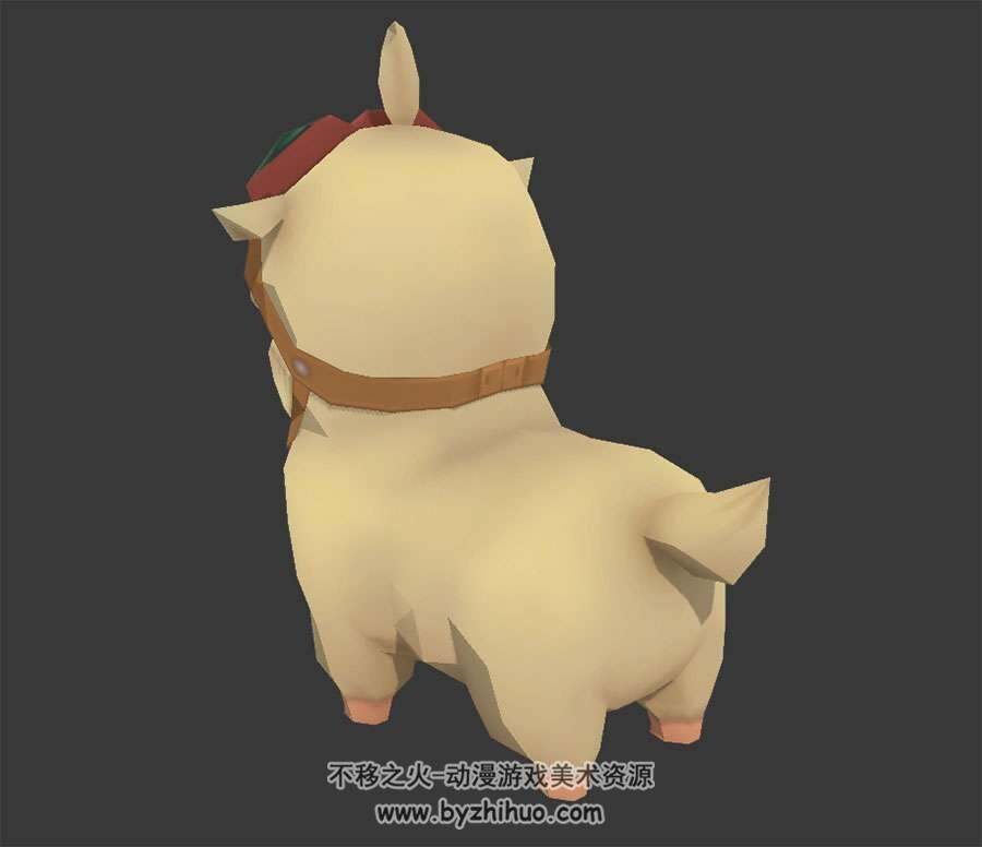 可爱的小绵羊3DMax模型待机动画下载