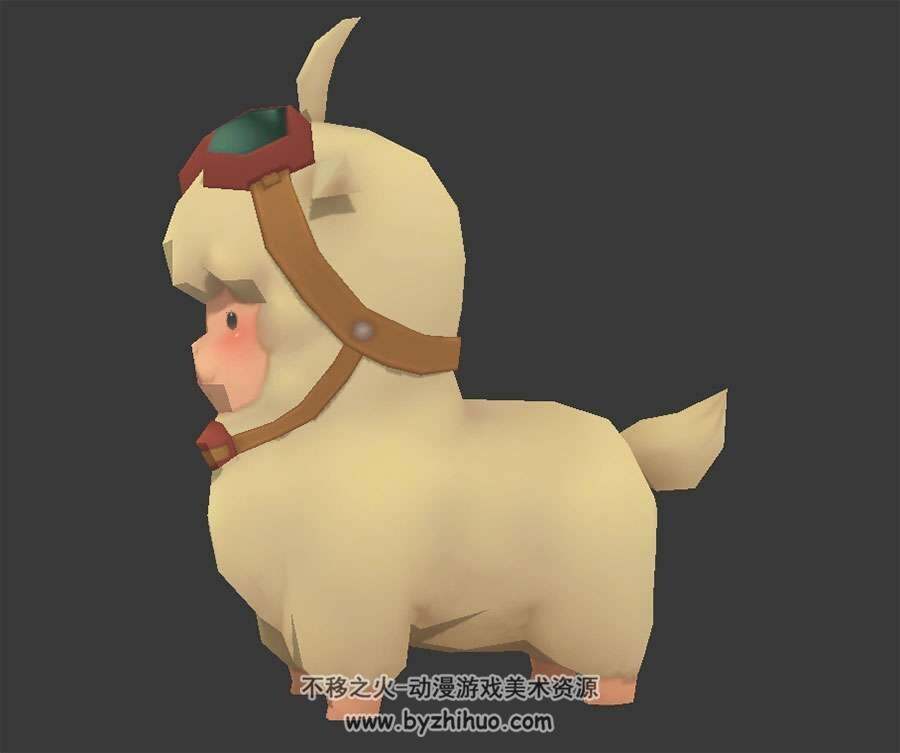 可爱的小绵羊3DMax模型待机动画下载