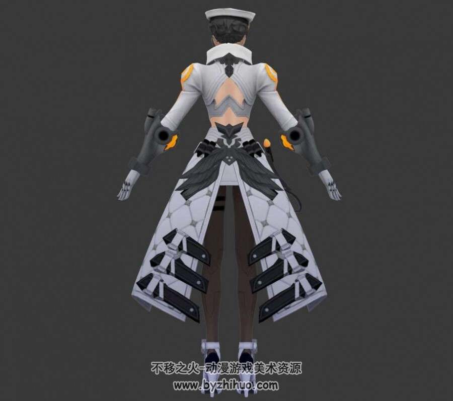 枪神纪女导弹游戏女角色3DMax高精模型下载
