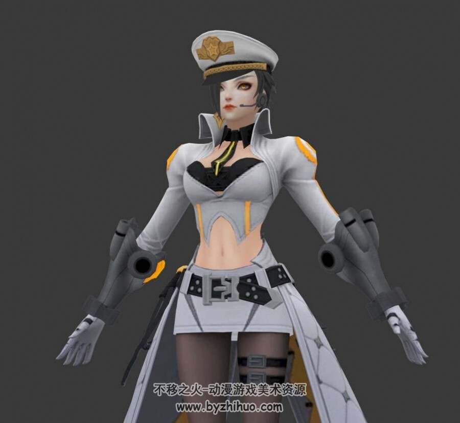 枪神纪女导弹游戏女角色3DMax高精模型下载