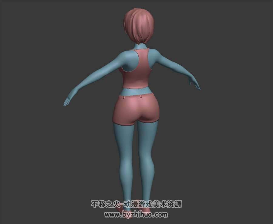 现代欧美男女3D角色人物模型Max格式四边面分享下载