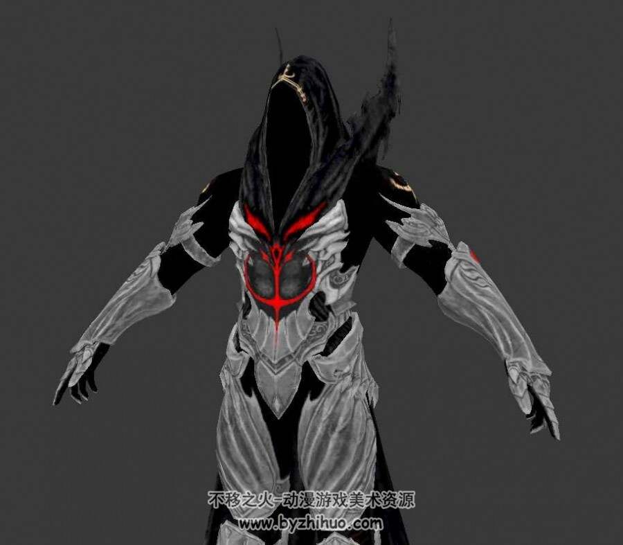 游戏玄幻风格角色死神恶灵带道具镰刀3DMax模型下载分享