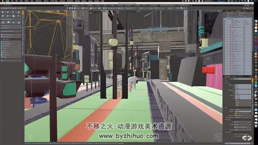 MODO Megacity Streets 科幻场景地下城制作渲染全流程视频教学