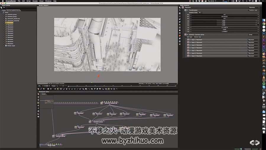 MODO Megacity Streets 科幻场景地下城制作渲染全流程视频教学