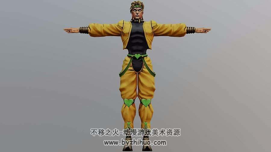 迪奥 布兰度 DIO BRANDO JOJO的奇妙冒险 3DMAX人物角色高精模型