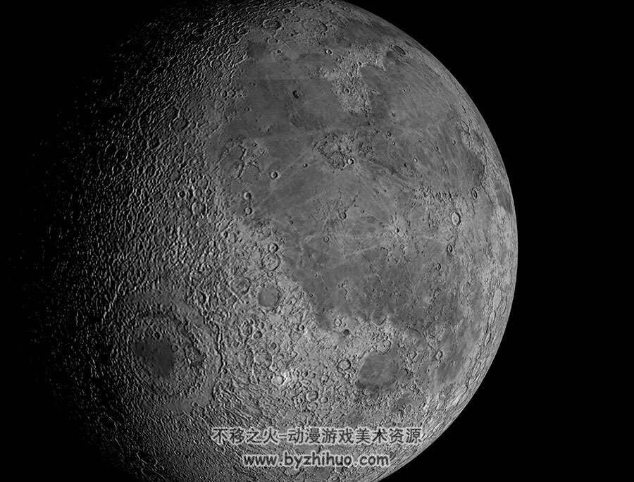 写实版月球3DMax模型分享 版本略高含贴图