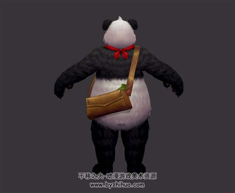 拟人熊猫 动物3D模型