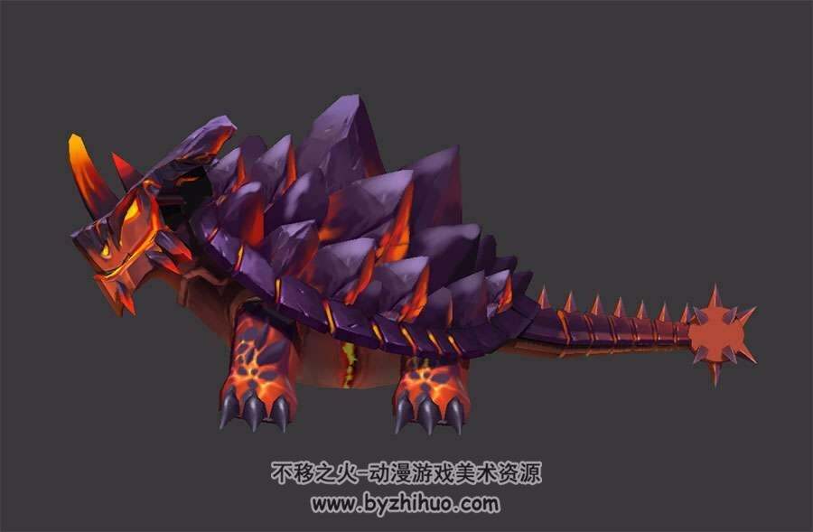 玄武 乌龟岩浆怪物  3D模型