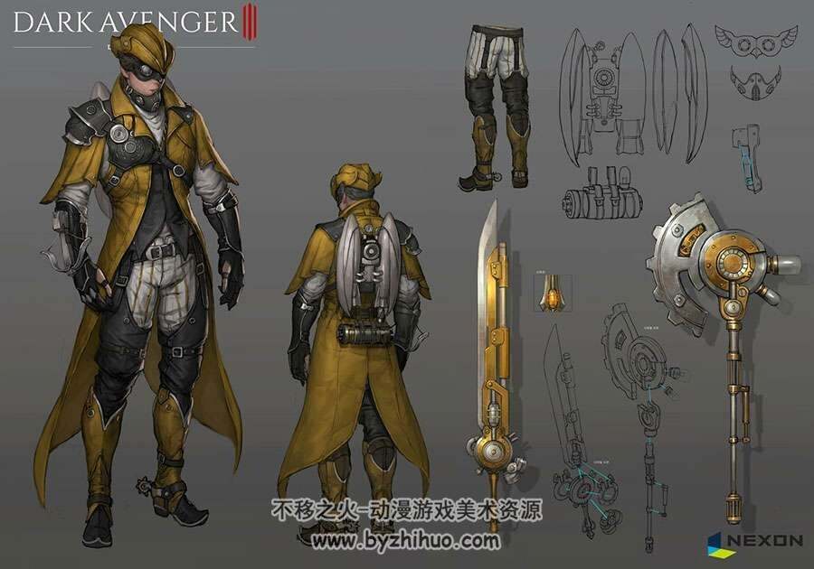 Dark Avenger3暗黑复仇者3角色人物道具原画概念设定美术素材赏析 96P