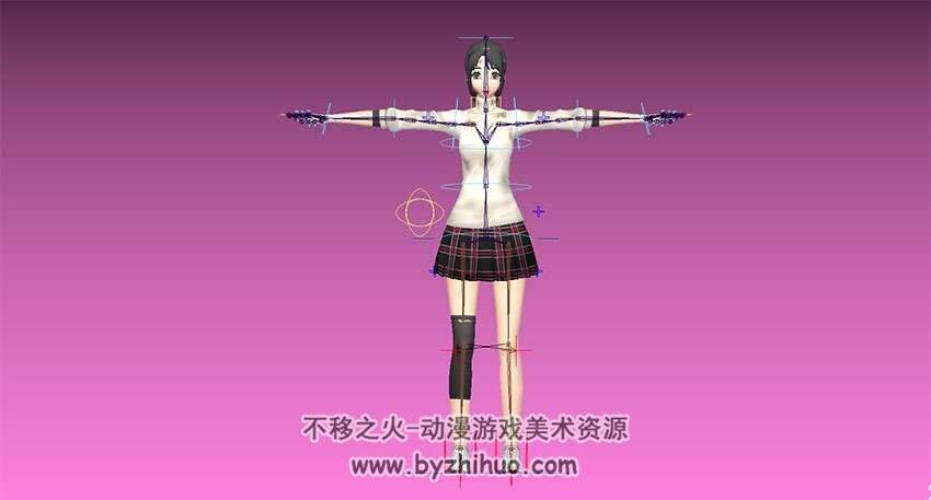 persona5 游戏女主角3DMaya模型下载