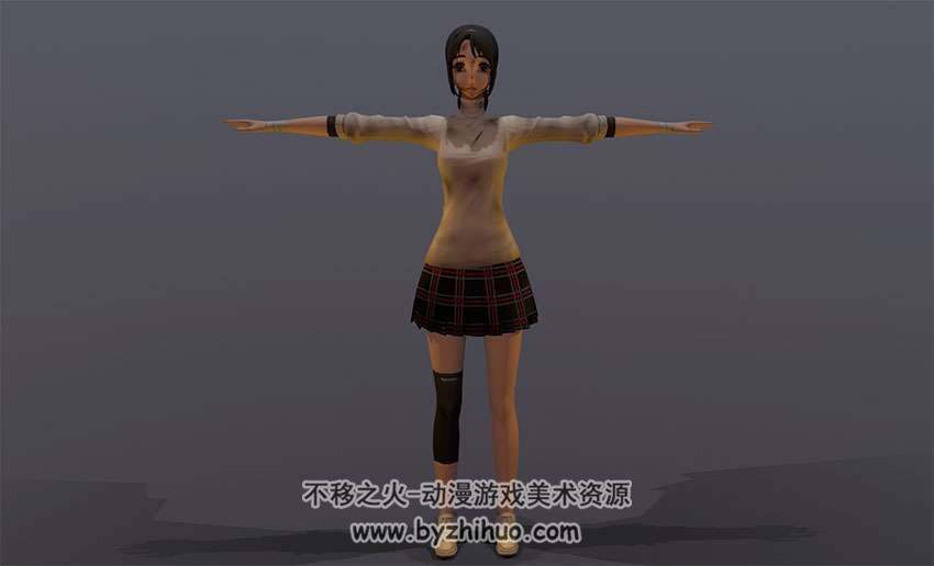 persona5 游戏女主角3DMaya模型下载