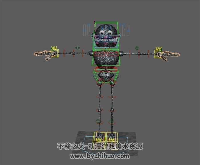 卡通大头小可爱机器人3DMaya模型免费下载