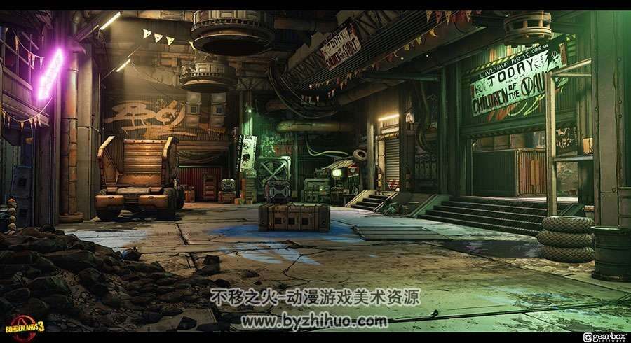 无主之地3 游戏场景背景原画设定美术绘画作品赏析 326P