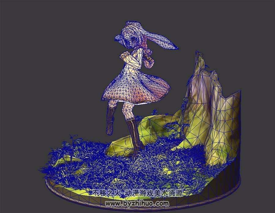 兔耳少女 奇幻童话风 3D模型下载 高模