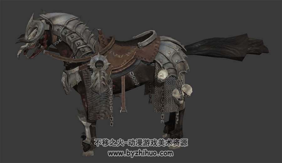 次时代骑士马匹兵器盾牌3DFBX模型下载