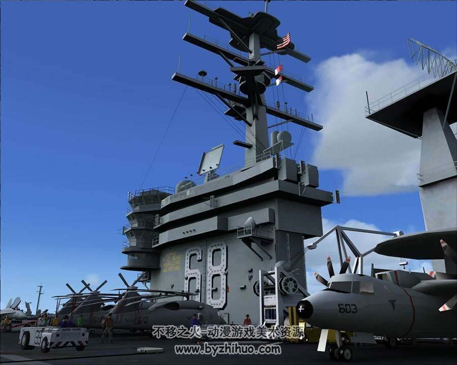 舰艇航母海上载具3D模型多种格式分享下载