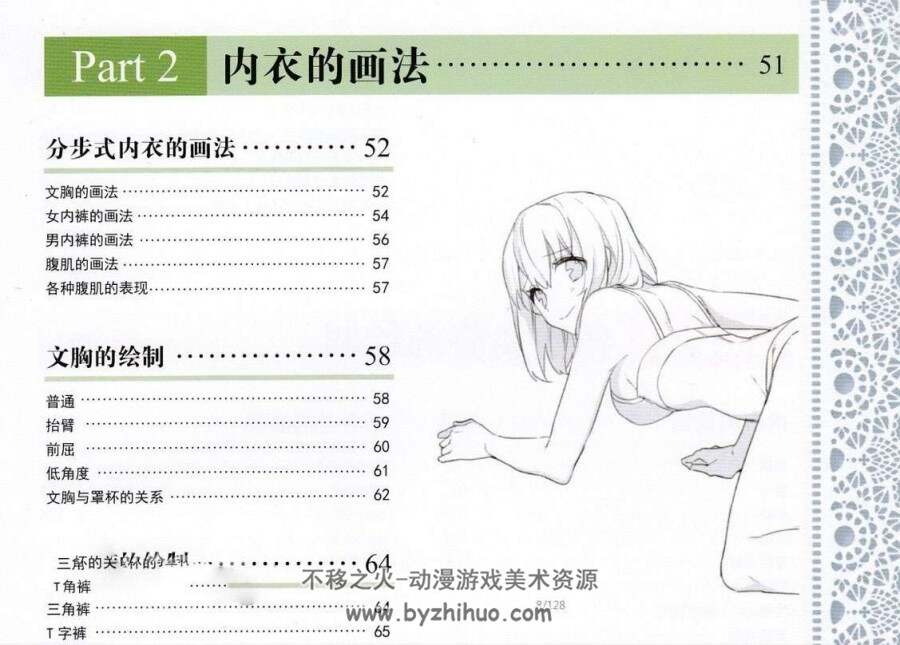 动漫角色内衣的绘画法 842M中文版教程