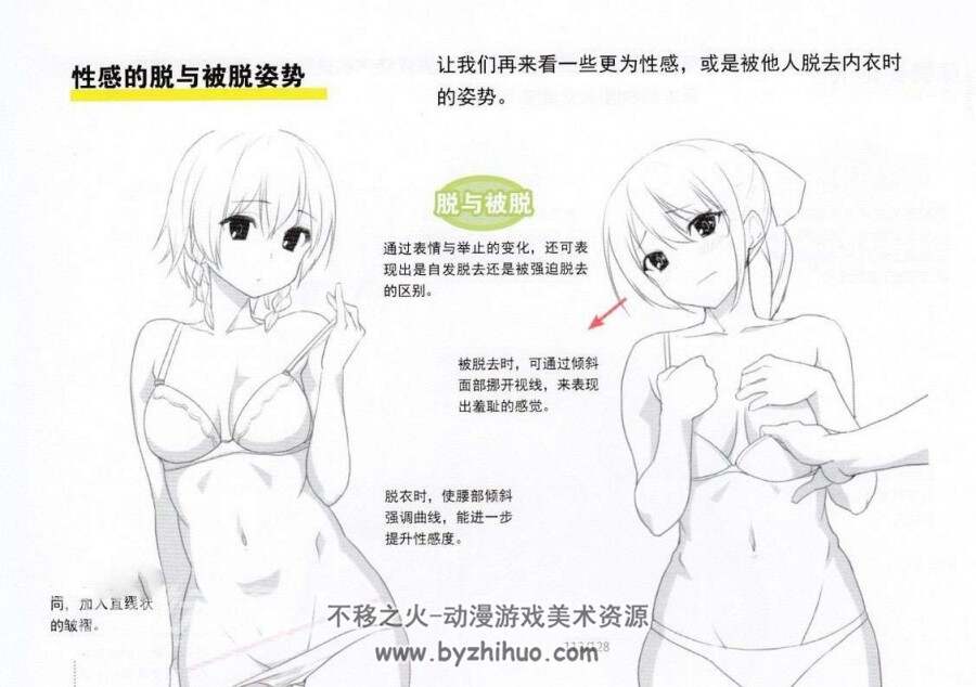 动漫角色内衣的绘画法 842M中文版教程