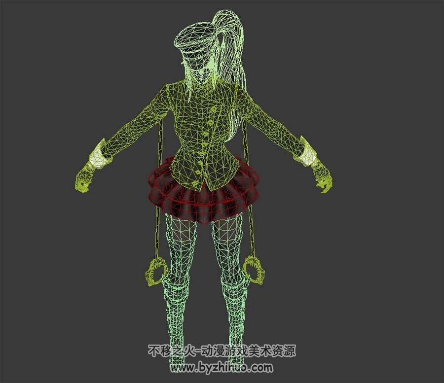 洛奇英雄传女妖3DMax模型带骨骼多个皮肤合集