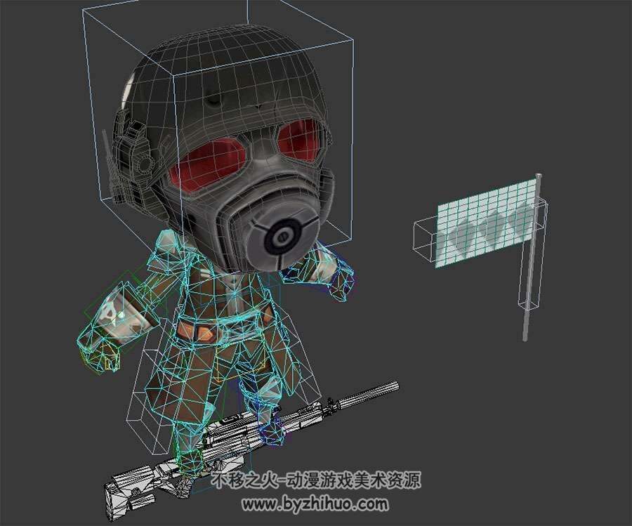 Q版游戏反派小兵3DMax模型带绑定下载