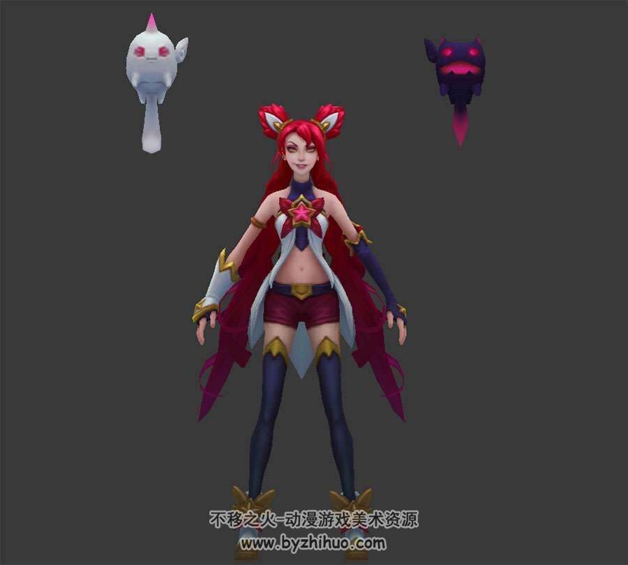 奇幻类游戏人物女英雄角色3DMax模型含贴图下载