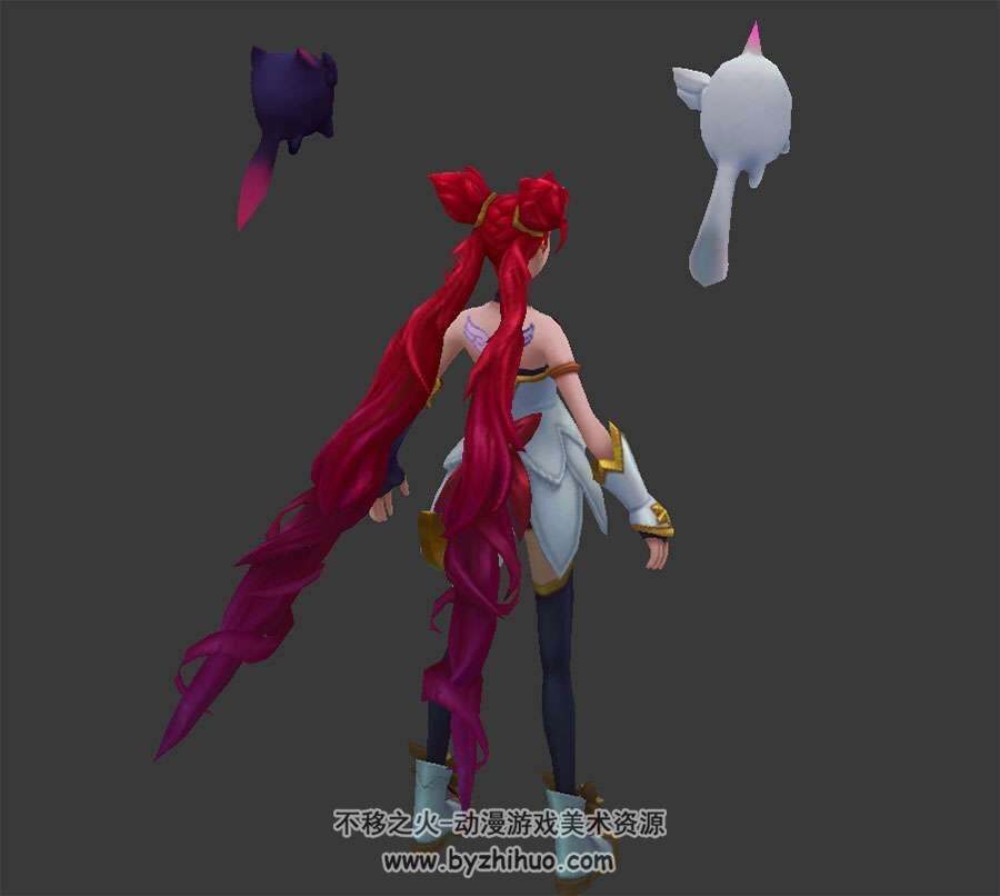 奇幻类游戏人物女英雄角色3DMax模型含贴图下载