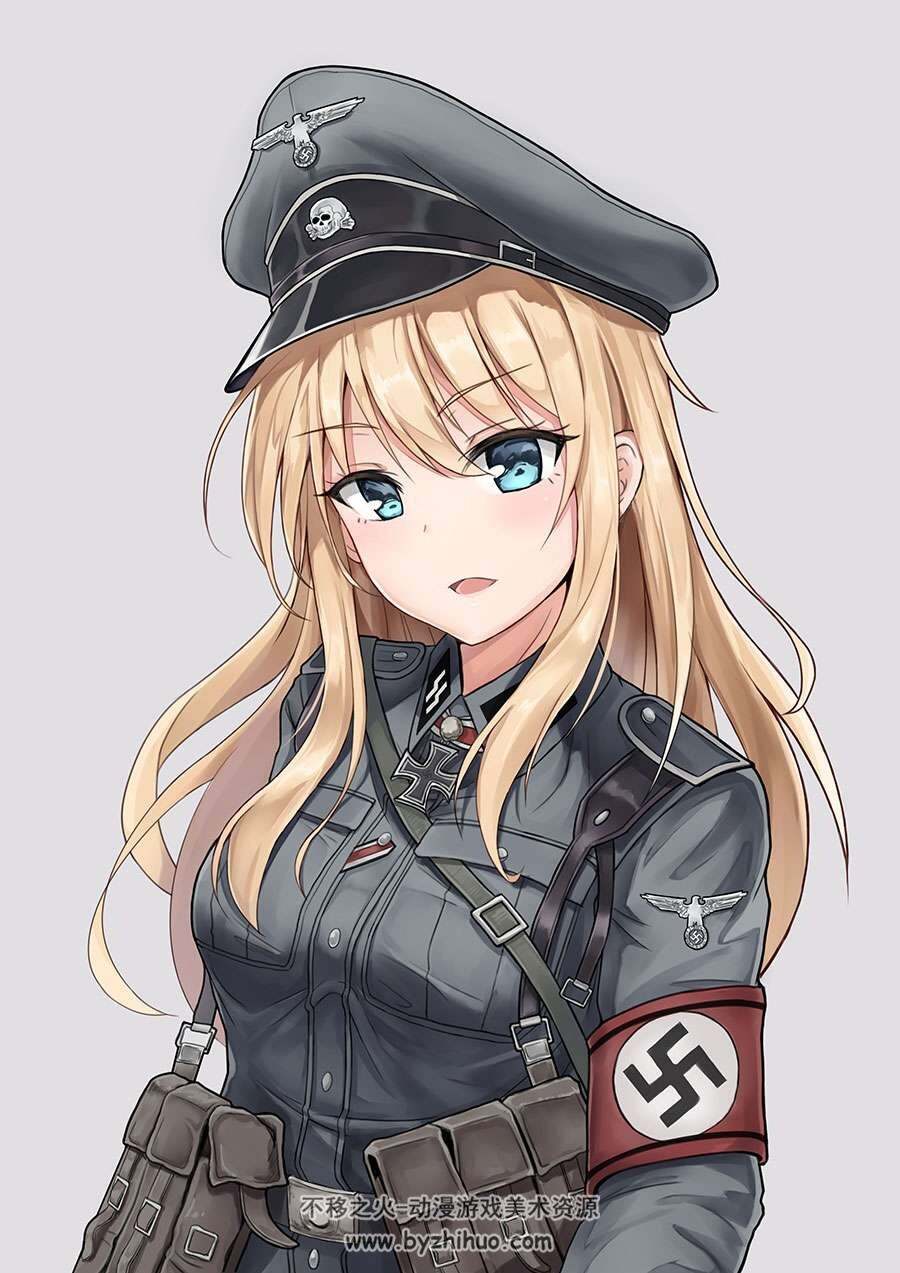 二次元少女军装制服系列插画壁纸图包分享下载 282P