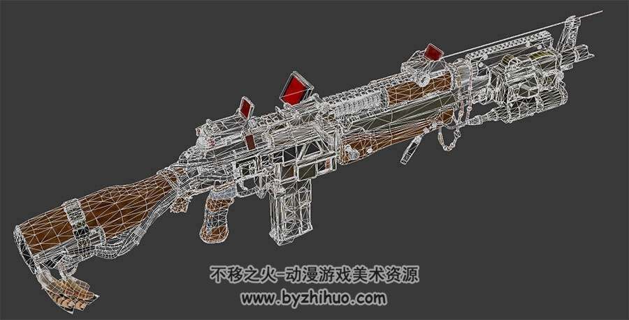 游戏道具猎枪3DMax FBX模型下载