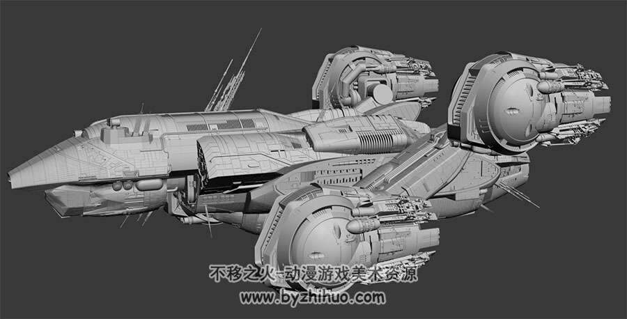 普罗米修斯超级战舰高精3DMax模型分享