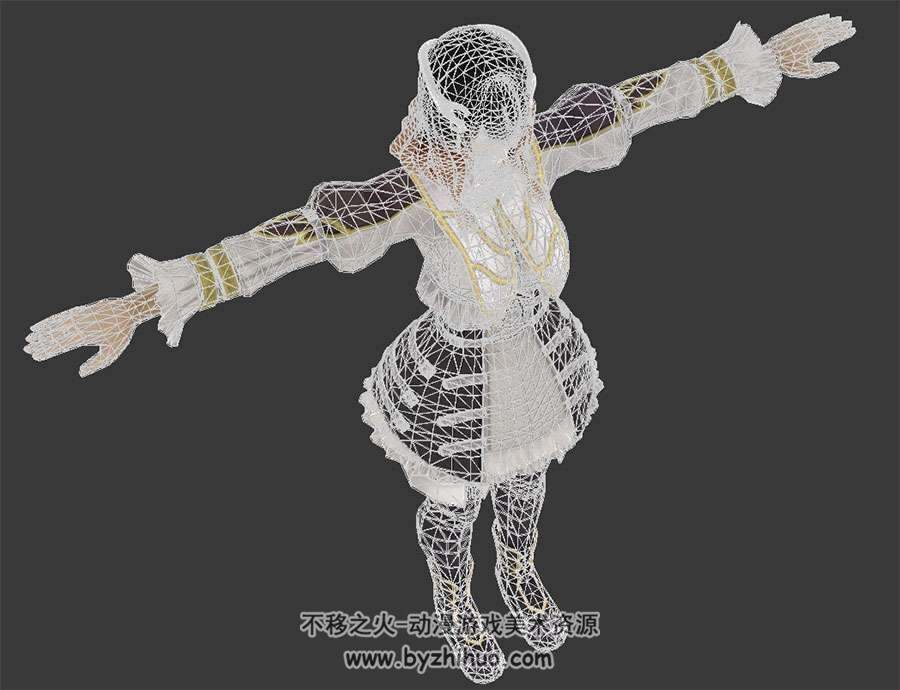 米莉娅姆 血污夜之仪式女主角3DMax fbx模型下载