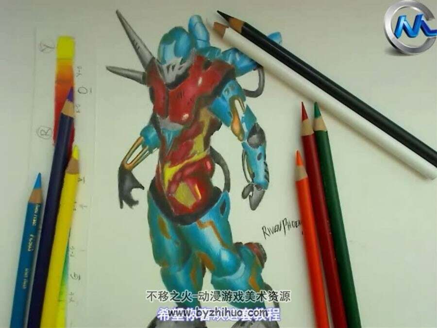 色彩理论 手绘插画教学视频教程 中文字幕 附PDF文档