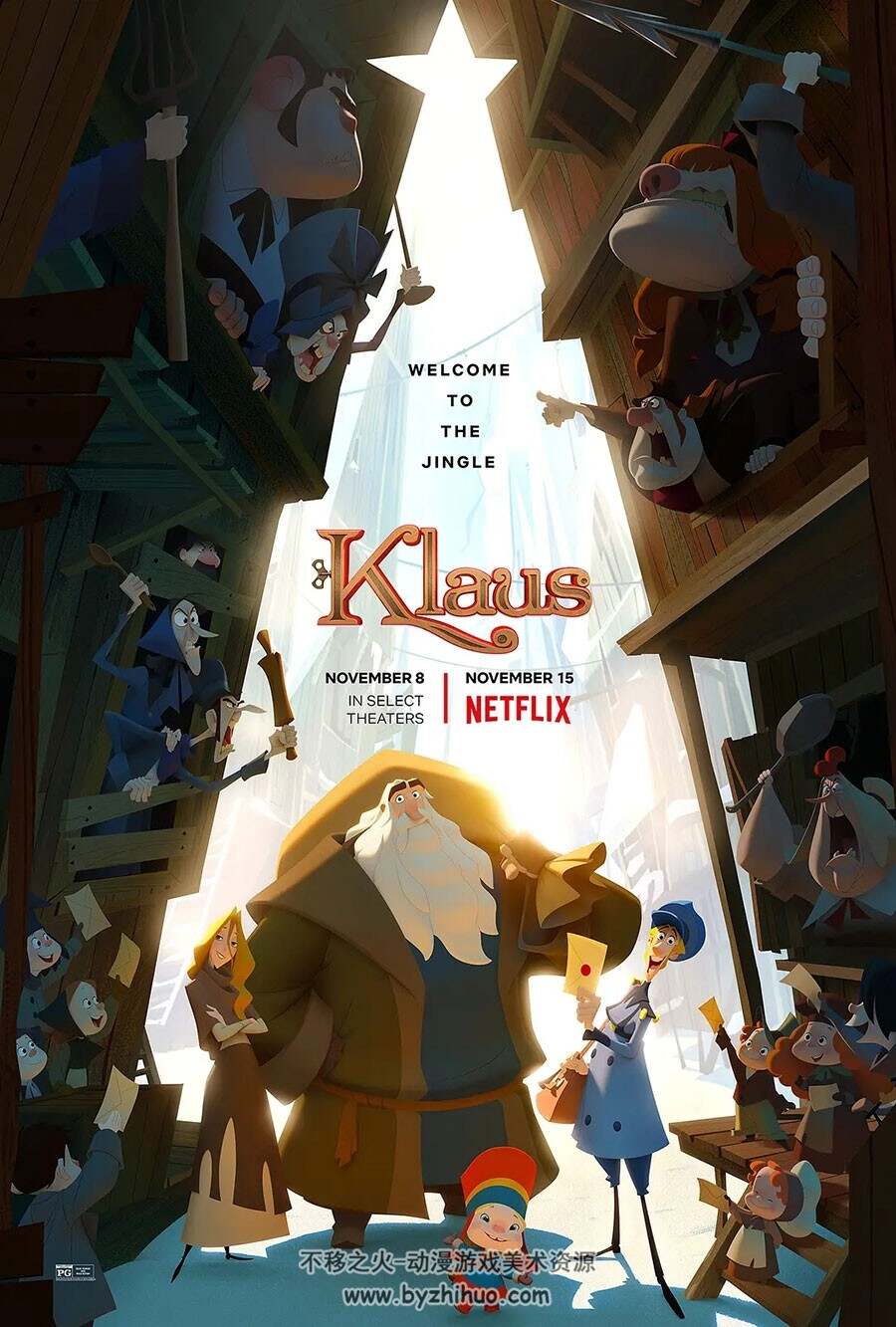 厉害了 西班牙原创手绘动画Klaus场景角色原画设定海报图集赏析 160P