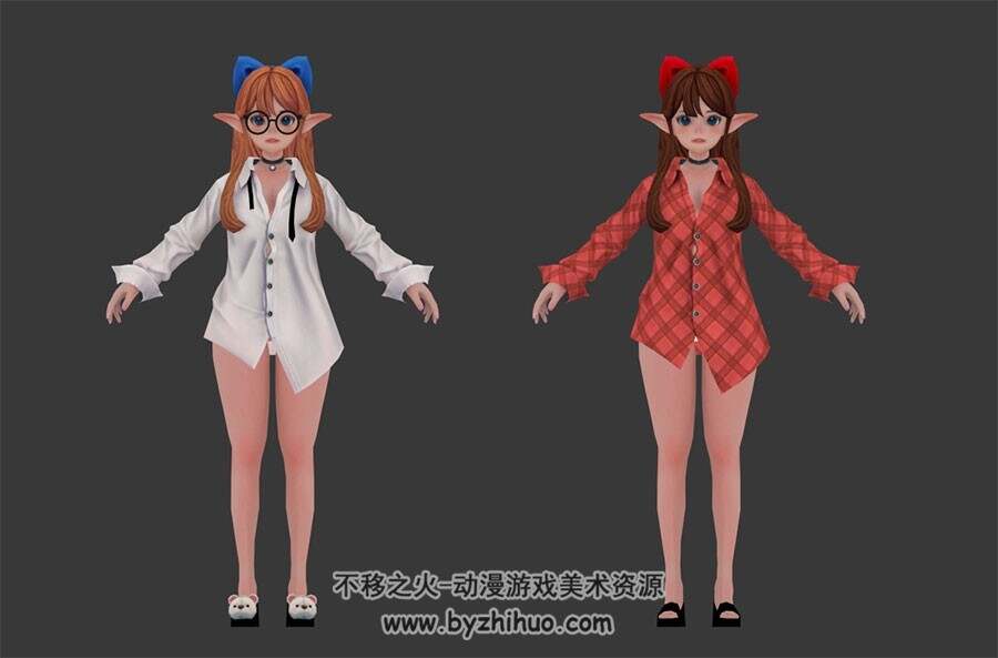精灵小姑娘3DMax fbx模型
