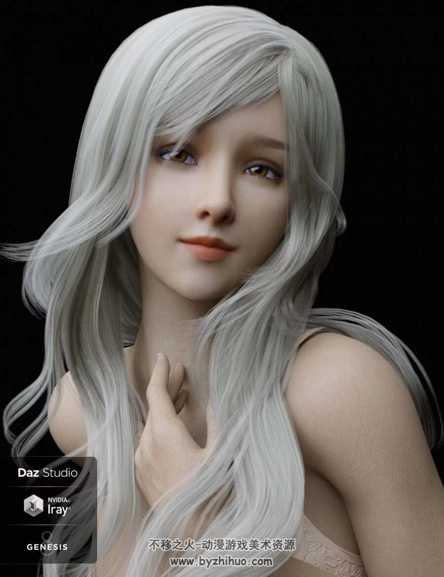 DAZ Lancy Character with dForce Hair and Expressions for Genesis 8 Female